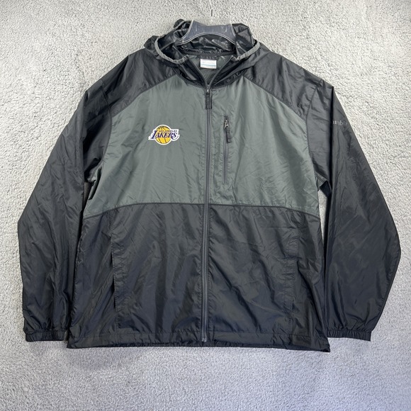 Columbia Other - Los Angeles‎ Lakers Windbreaker Mens XL Black Flash Forward Hood Jacket Columbia